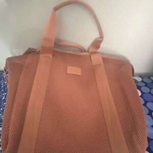 Dagne Dover Mesh Tote in Warm Dust